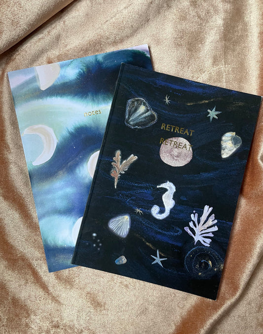 SECONDS -2 x notebook set (sea treasure  + space)