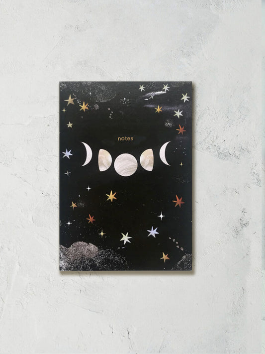 Luna stardust A5 lined recycled notebook