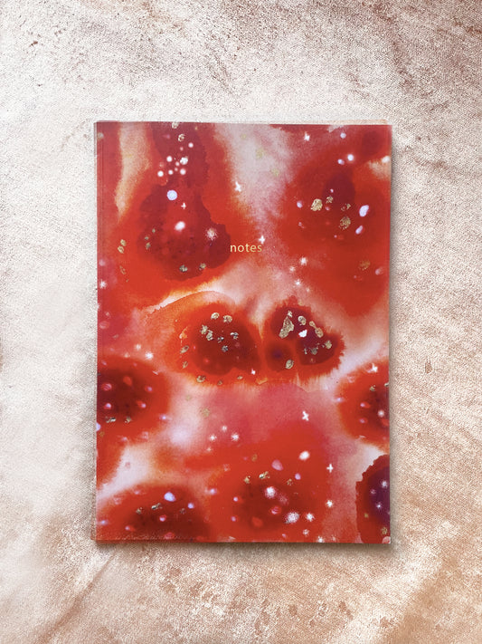 Red Amanita mushroom magic notebook