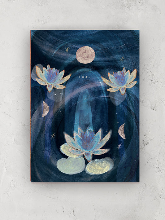 Blue Lotus dreaming notebook