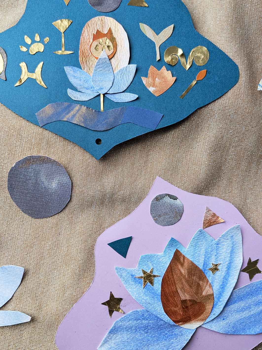 Blue Lotus Soundbath and Creative Collage Oracle Card Workshop