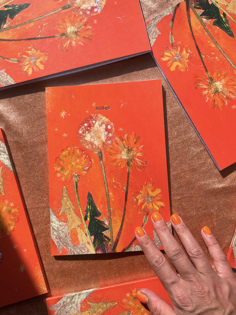 Hold Onto Your Hope Dandelion Recycled Notebook