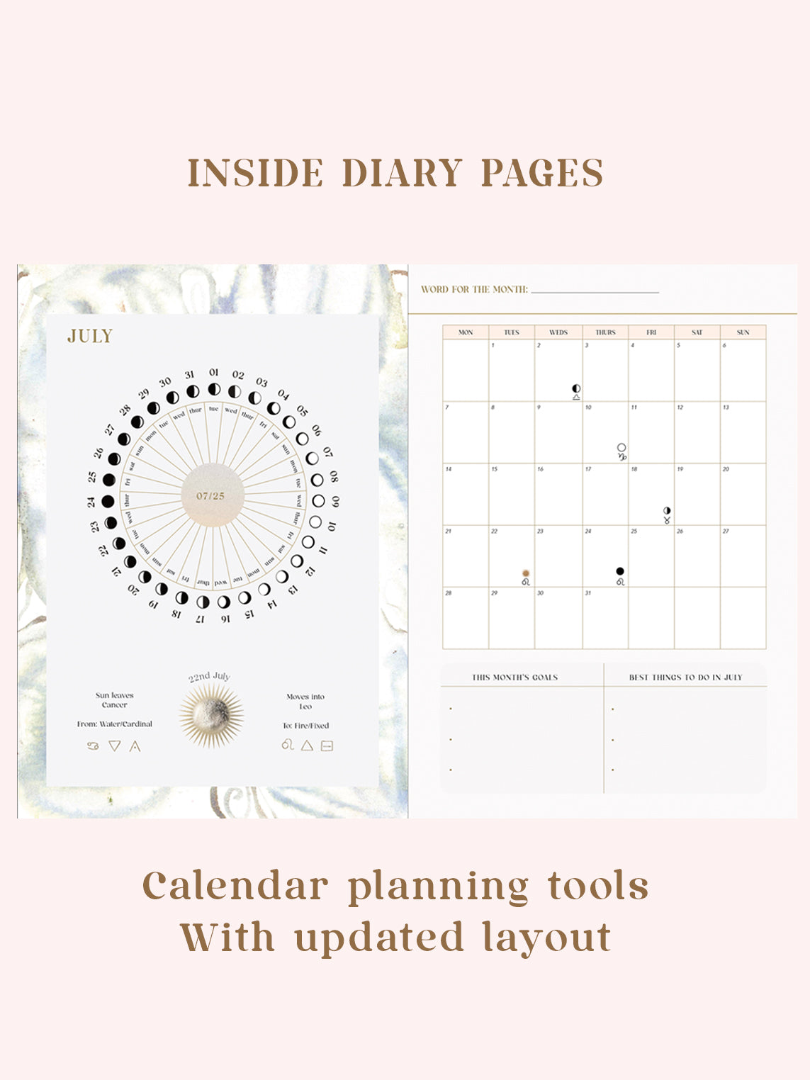 PREORDER Mid year  Lunar Moon Diary 2025/2026