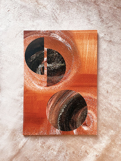 Moon passage copper notebook