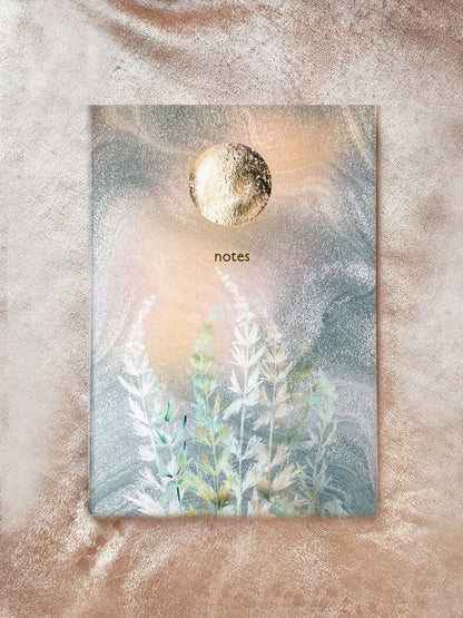 Mugwort reverie  lined recycled notebook