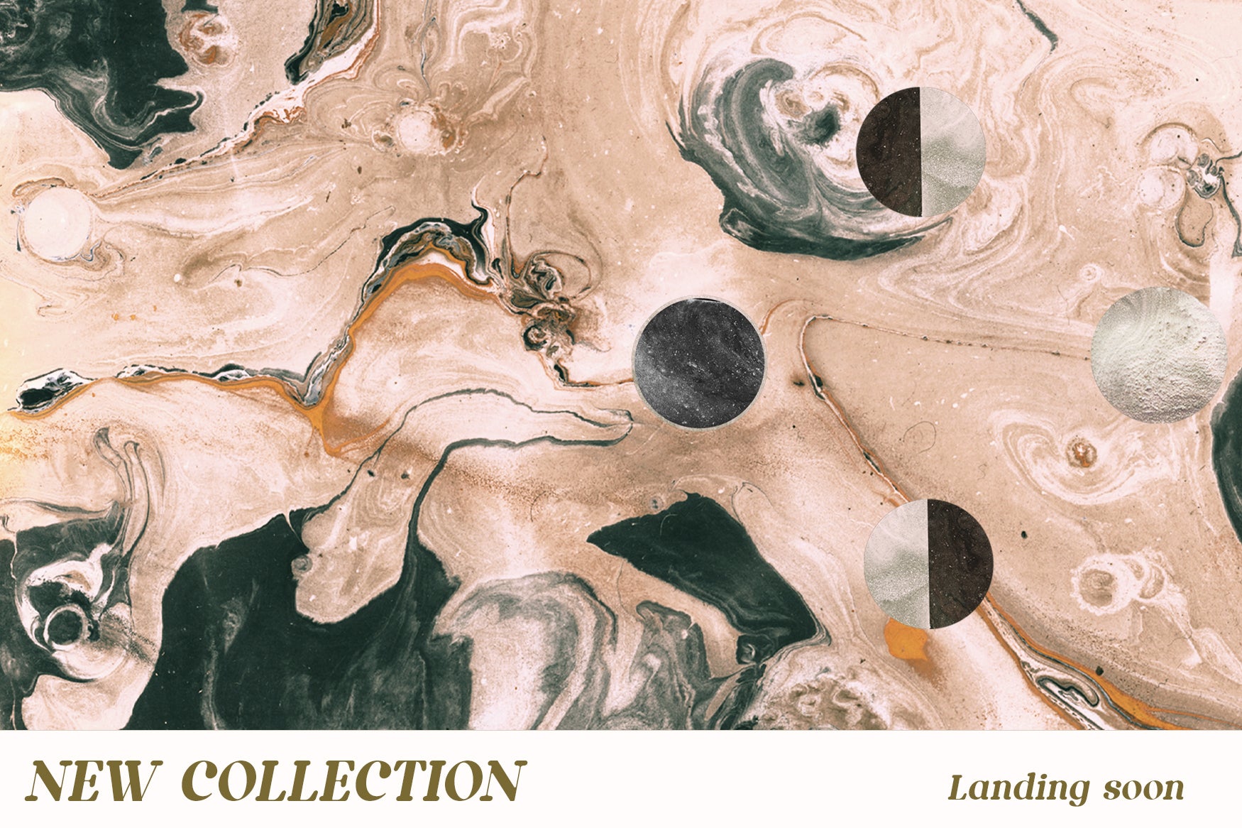 Marble texture with moons. New collection coming soon