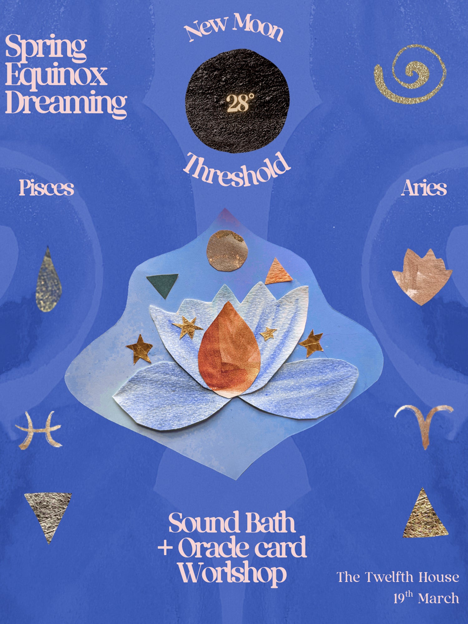 Blue Lotus Soundbath + Creative Collage Oracle Card Workshop