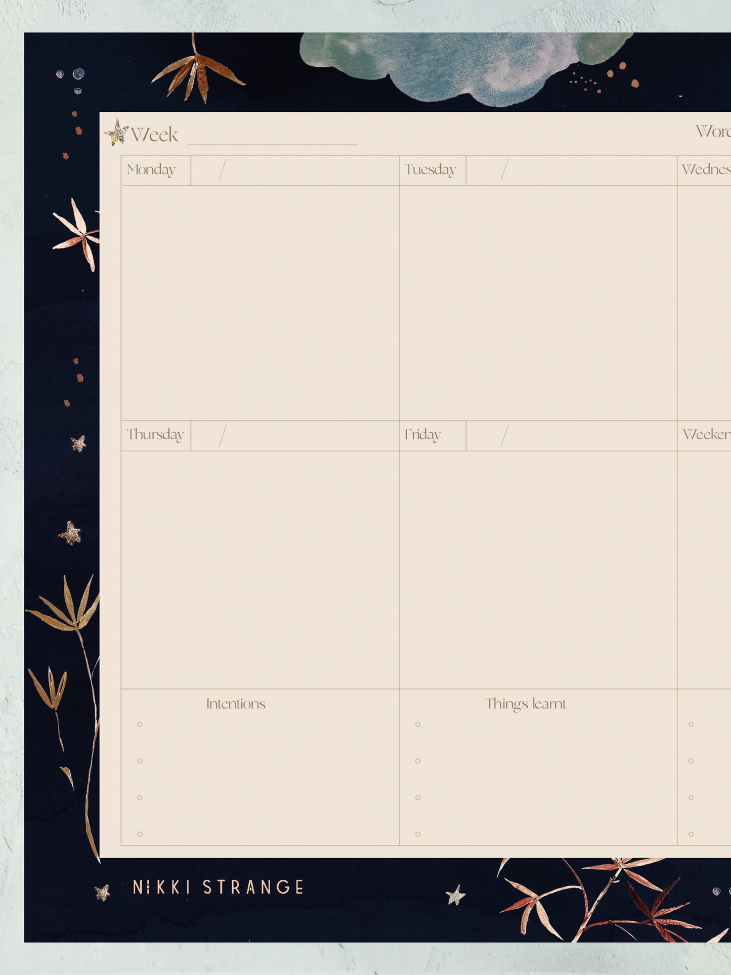 A4 weekly planner (2 set options)