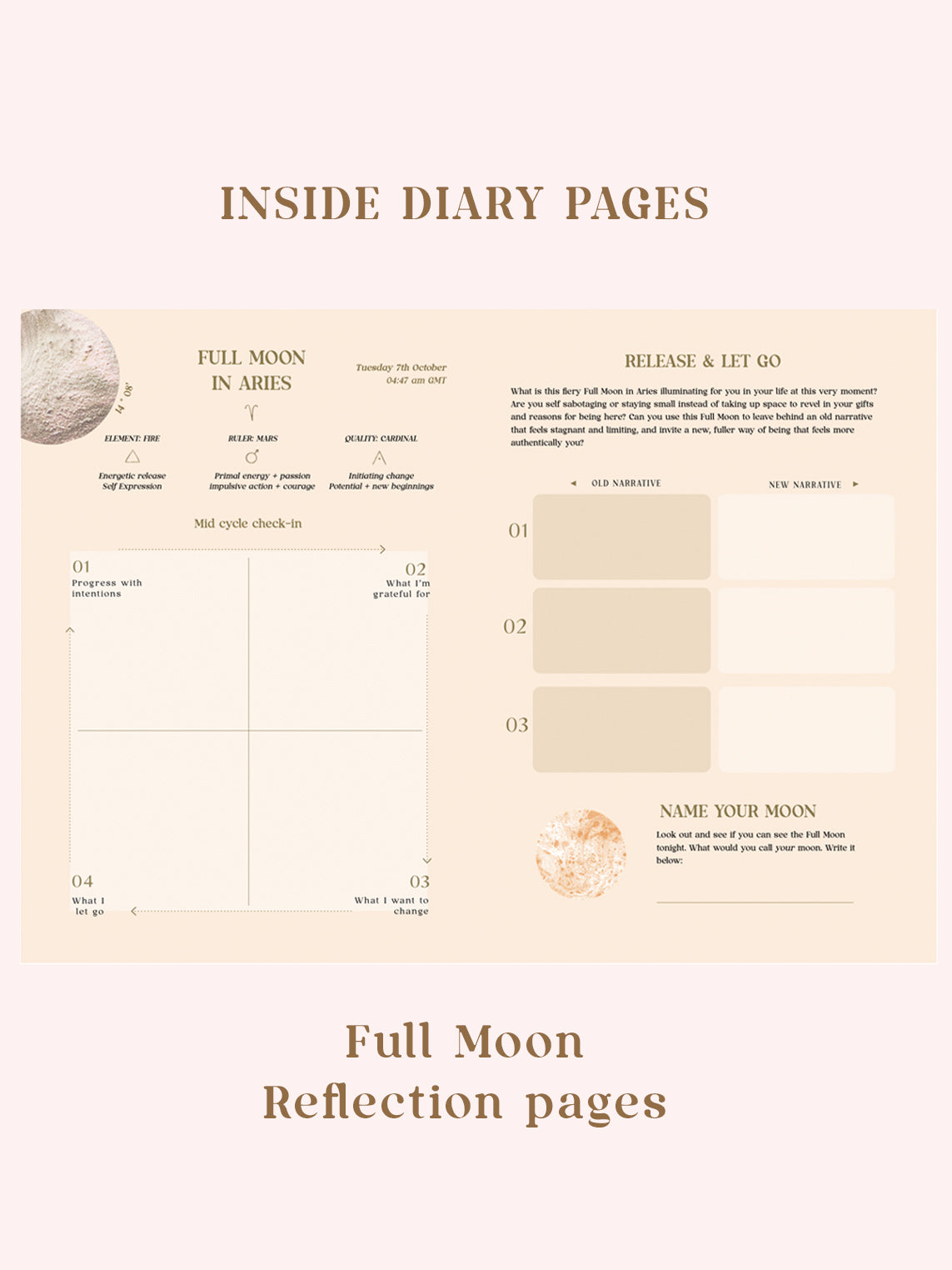PREORDER Mid year  Lunar Moon Diary 2025/2026