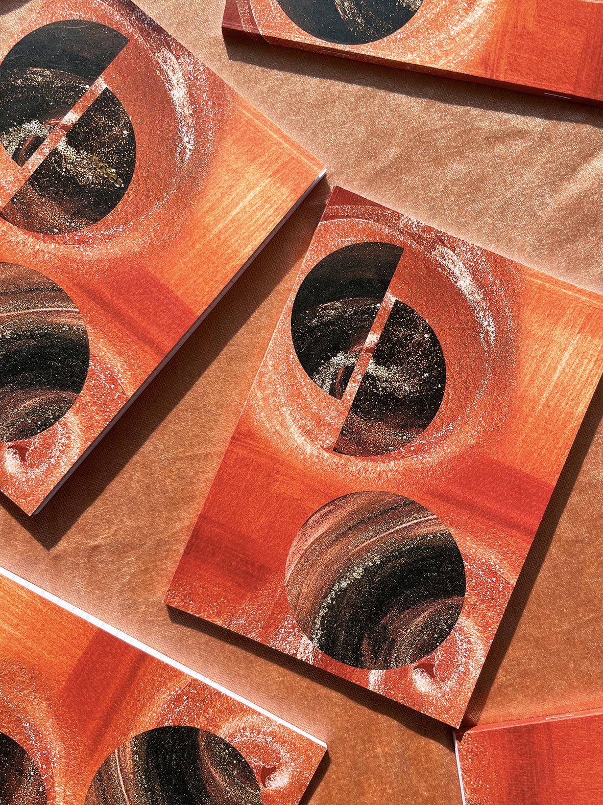 Moon passage copper recycled notebook