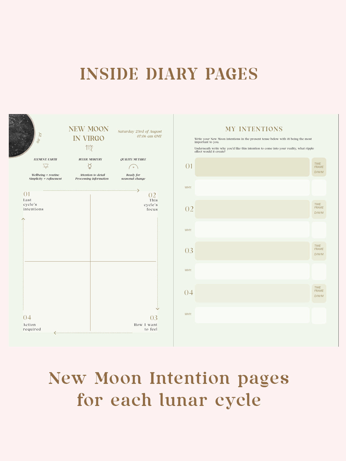 PREORDER Mid year  Lunar Moon Diary 2025/2026