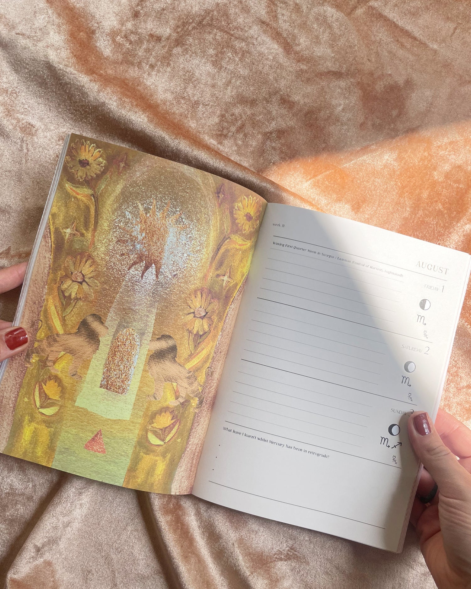 August 2025 week to view pages leo season lion's gate diary spread mid year diary 2025 2026