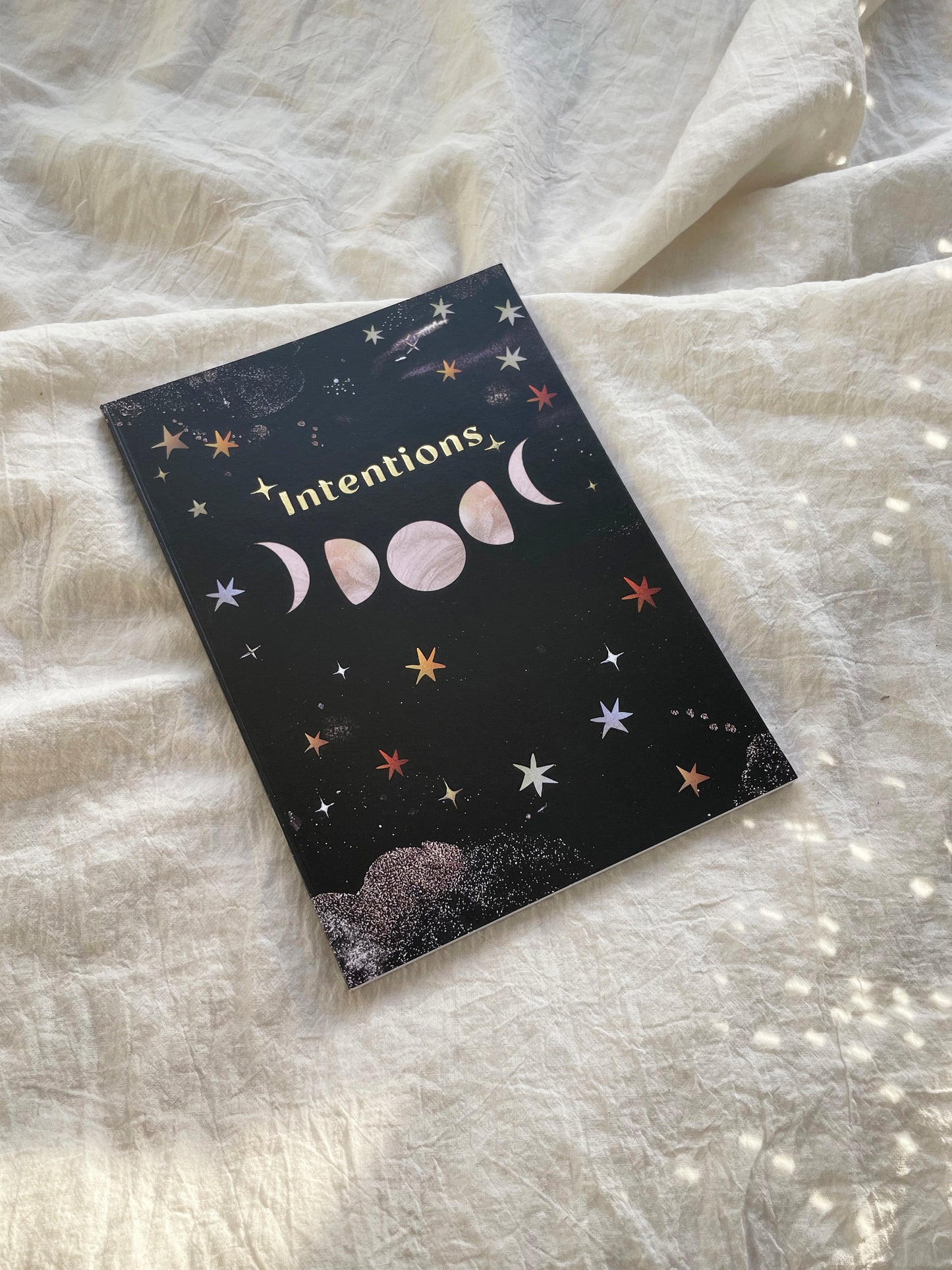 Luna stardust 'Intentions'  lined recycled notebook