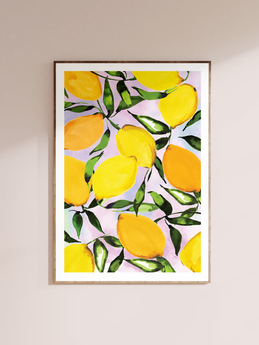 Citrus lemons giclée art print