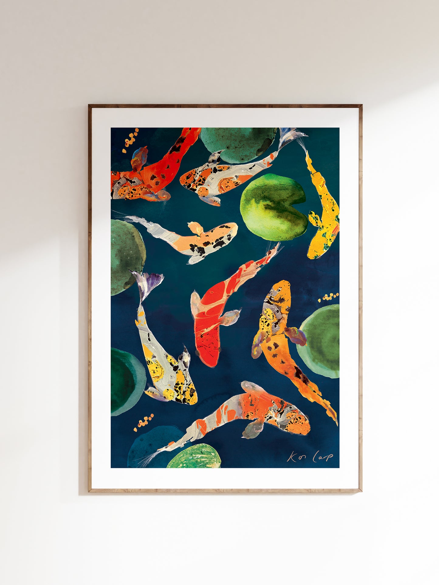 Koi carp flow into abundance giclée art print