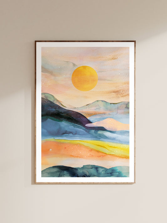 Melba sunrise art print A4