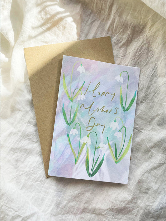 Snowdrop Happy mother's day greeting card